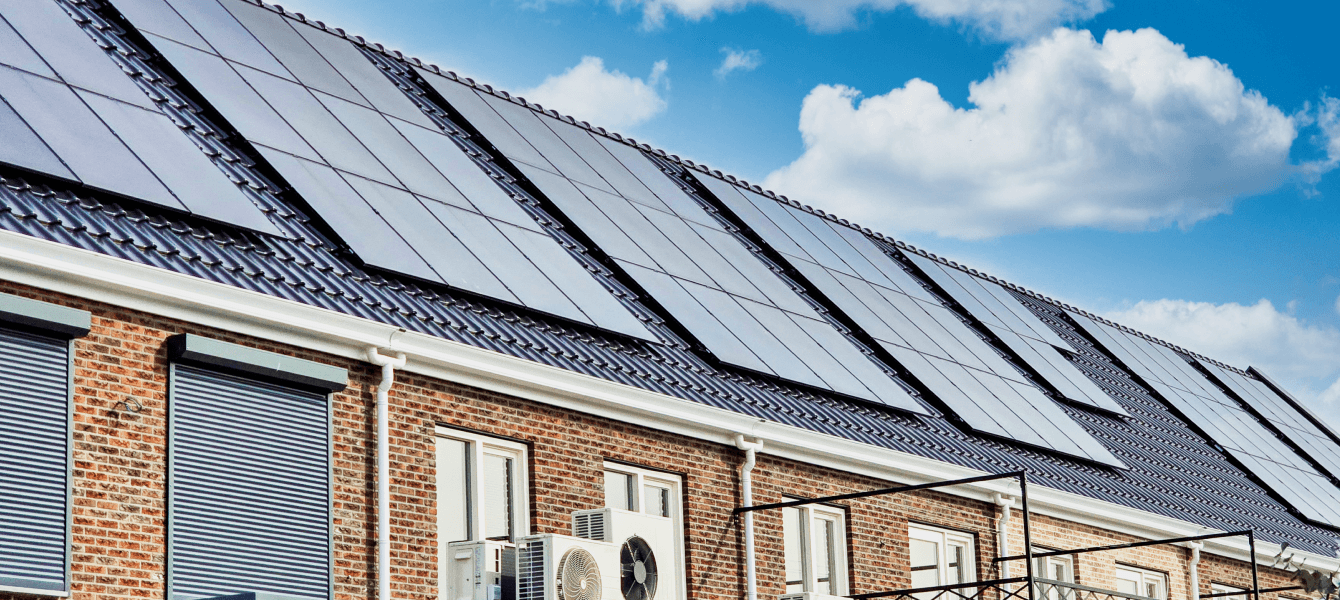 solar panels on roof top